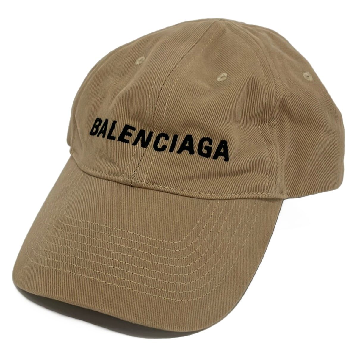 BALENCIAGA(バレンシアガ) キャップ L - 590758 410B2 ベージュ×黒 ロゴキャップ