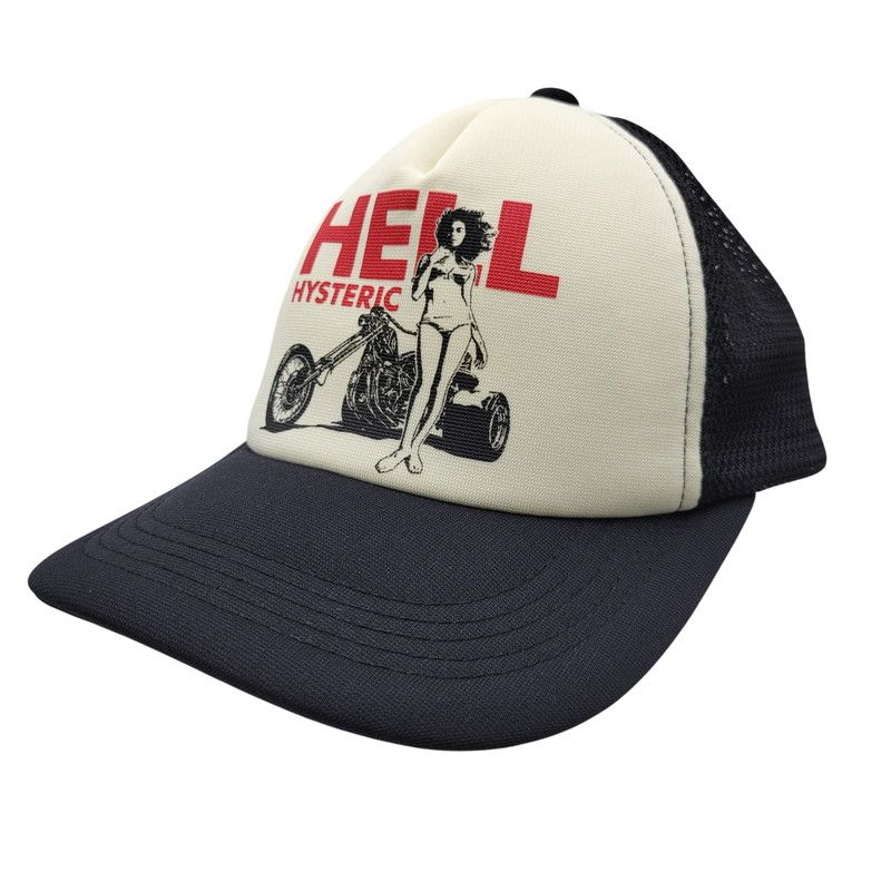【中古品】 HYSTERIC GLAMOUR ヒステリックグラマー HELL HYSTERIC MESH CAP 02251QH03 ヘル ヒステリック メッシュキャップ 帽子 【185-260523-as-08-izu】