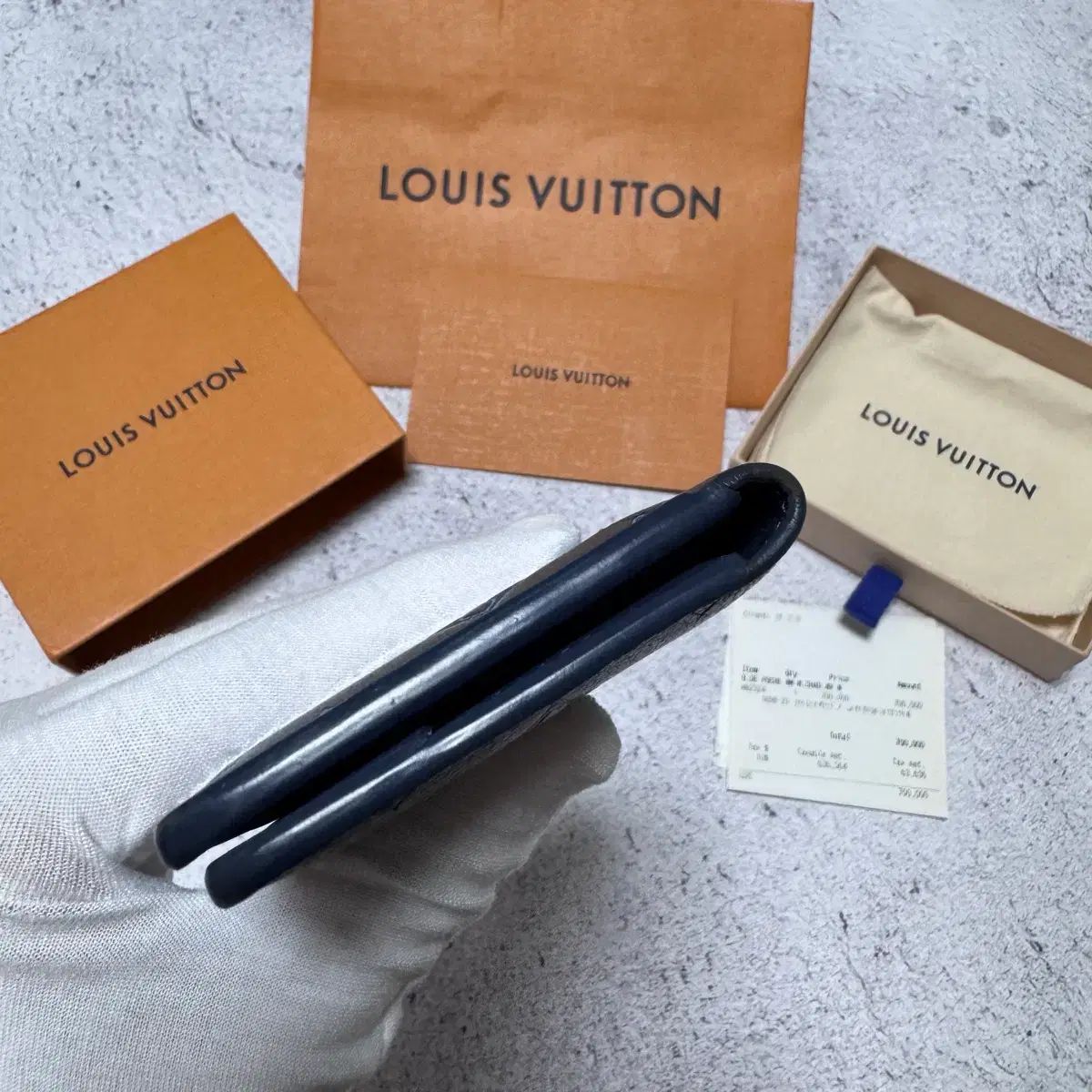 フルセット OS Louis Vuitton ルイヴィトン シャドウ オーガナイザー ネイビー ブルー
