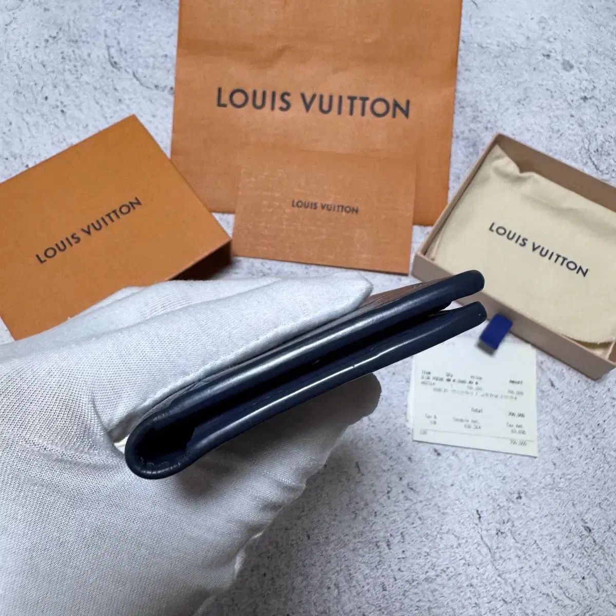 フルセット OS Louis Vuitton ルイヴィトン シャドウ オーガナイザー ネイビー ブルー