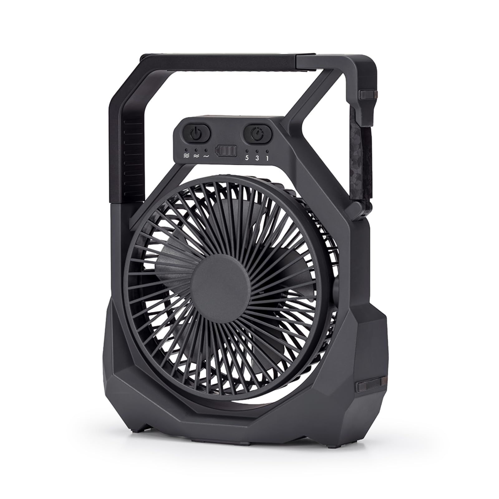 【最新 2026年製】トップランド コードレス扇風機 ネイチャー FAN 小型 カラビナ機能搭載 ポータブル バッテリー内蔵 充電式 3000mAh USB type-c ノワールグレー SF-DFC29NGas 7b785b35