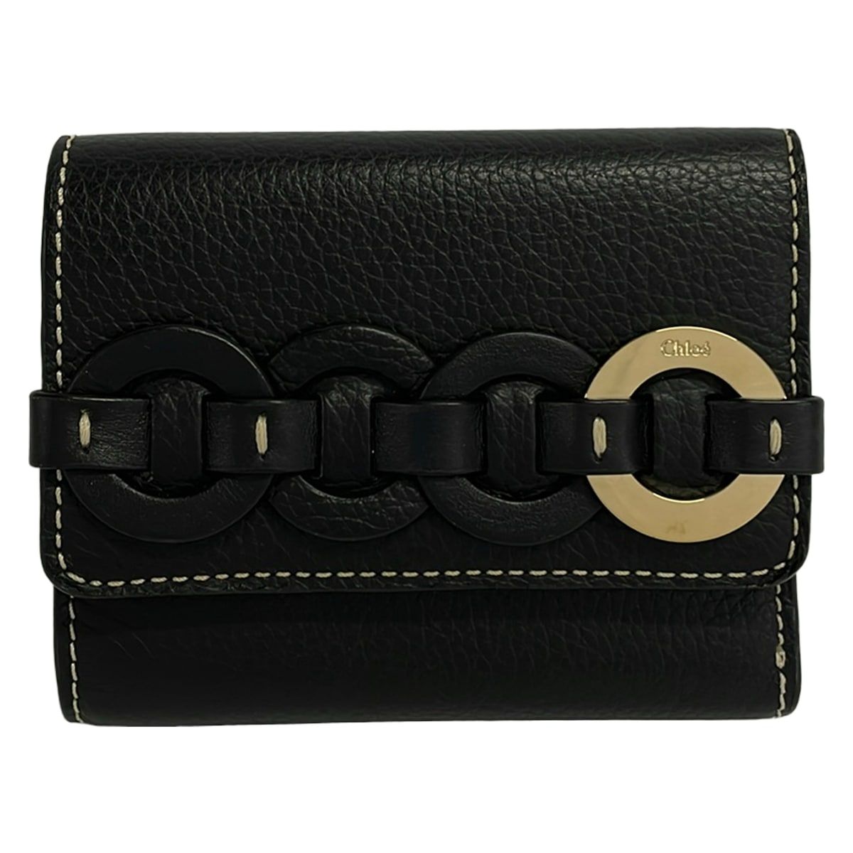 Chloe(クロエ) 3つ折り財布美品 ダリルスモールトリフォールド 黒 レザー