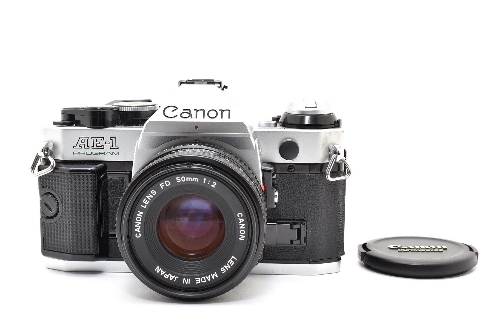 ★美品★ キヤノン CANON AE-1P ボディ シルバー NEW FD 50MM F2 フィルムカメラ ★ #8263