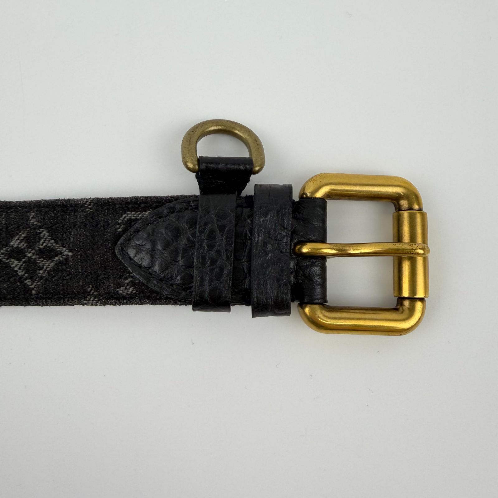 中古】LOUIS VUITTON ルイヴィトン モノグラム デニム サンチュール