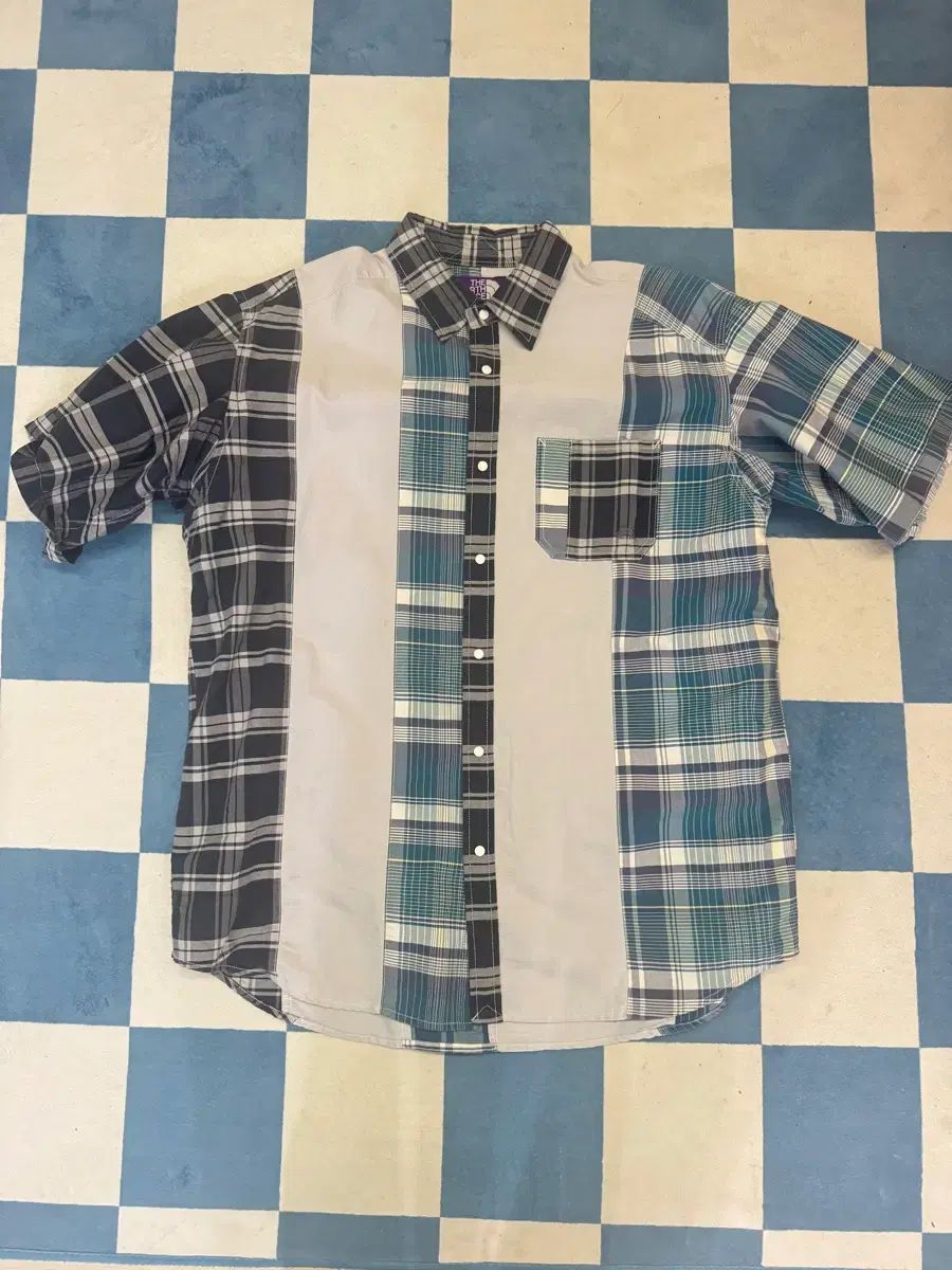 THE NORTH FACE パープルラベル バイカラー CHECK シャツ XL