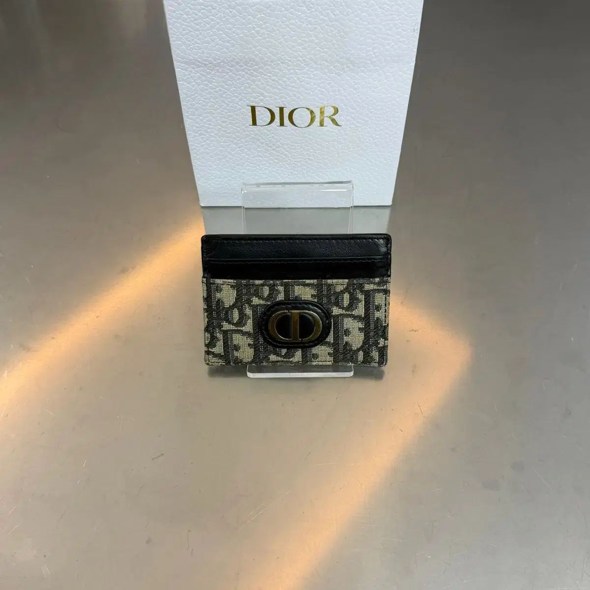 ディオール Dior CD モンテーニュ30 オブリーク カードウォレット/トレカホルダー A級