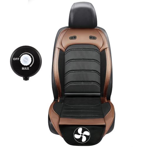 クールシート 【超大型ファン＆DC12V/24V対応】 Ceskony 2026強化版 無段階風量調整 エアーカーシート 冷風送風 滑り止め 車シートカバー シートクッション 運転席 助手席 ゲーミングチェア用 取付簡単 日本語説明書付き 熱 21a771c8