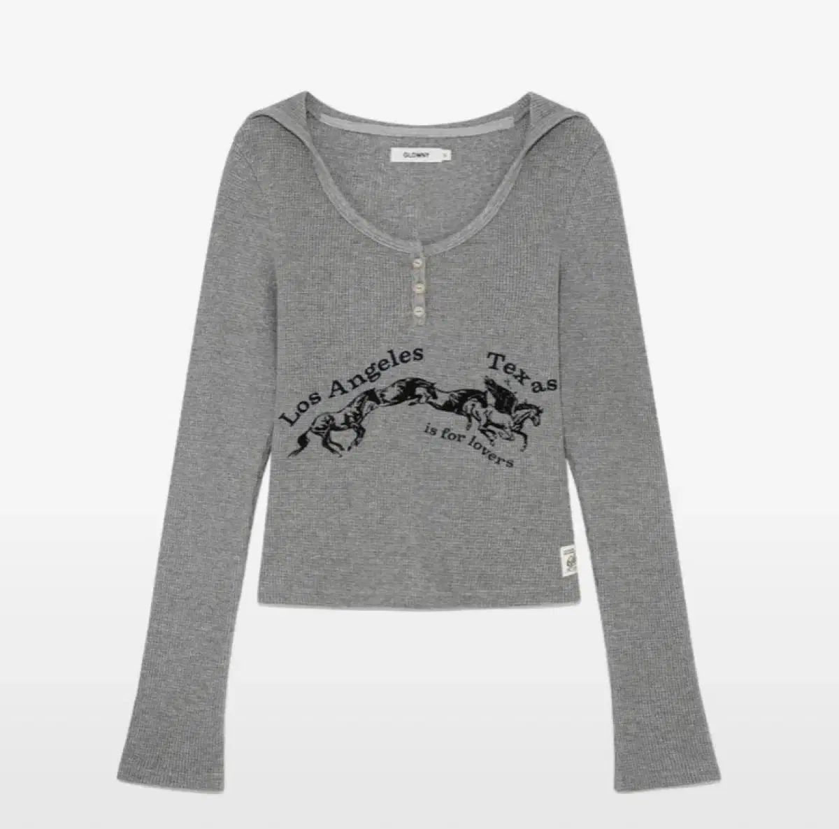 新品 グロウニー TEXAS WAFFLE LONG SLEEVE (GRAY)
