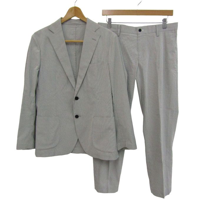 マッキントッシュロンドン スーツ セットアップ 上下セット ストライプ柄 メンズ 38/82サイズ グレー MACKINTOSH LONDON 【中古】