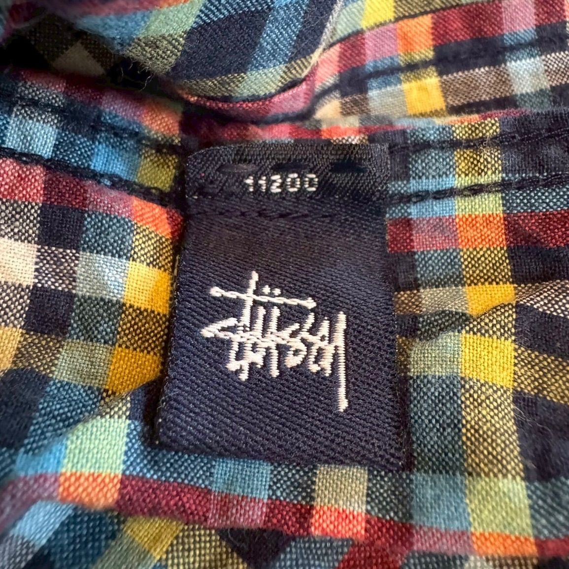 OLD stussy STUSSY 90s 紺タグ ステューシー 半袖 コットン チェック