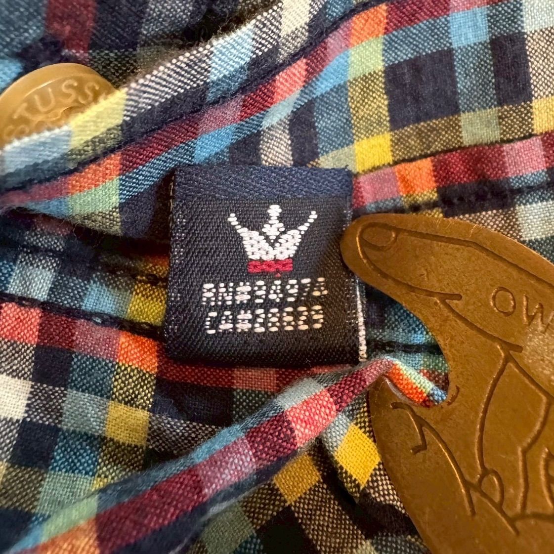 OLD stussy STUSSY 90s 紺タグ ステューシー 半袖 コットン チェック