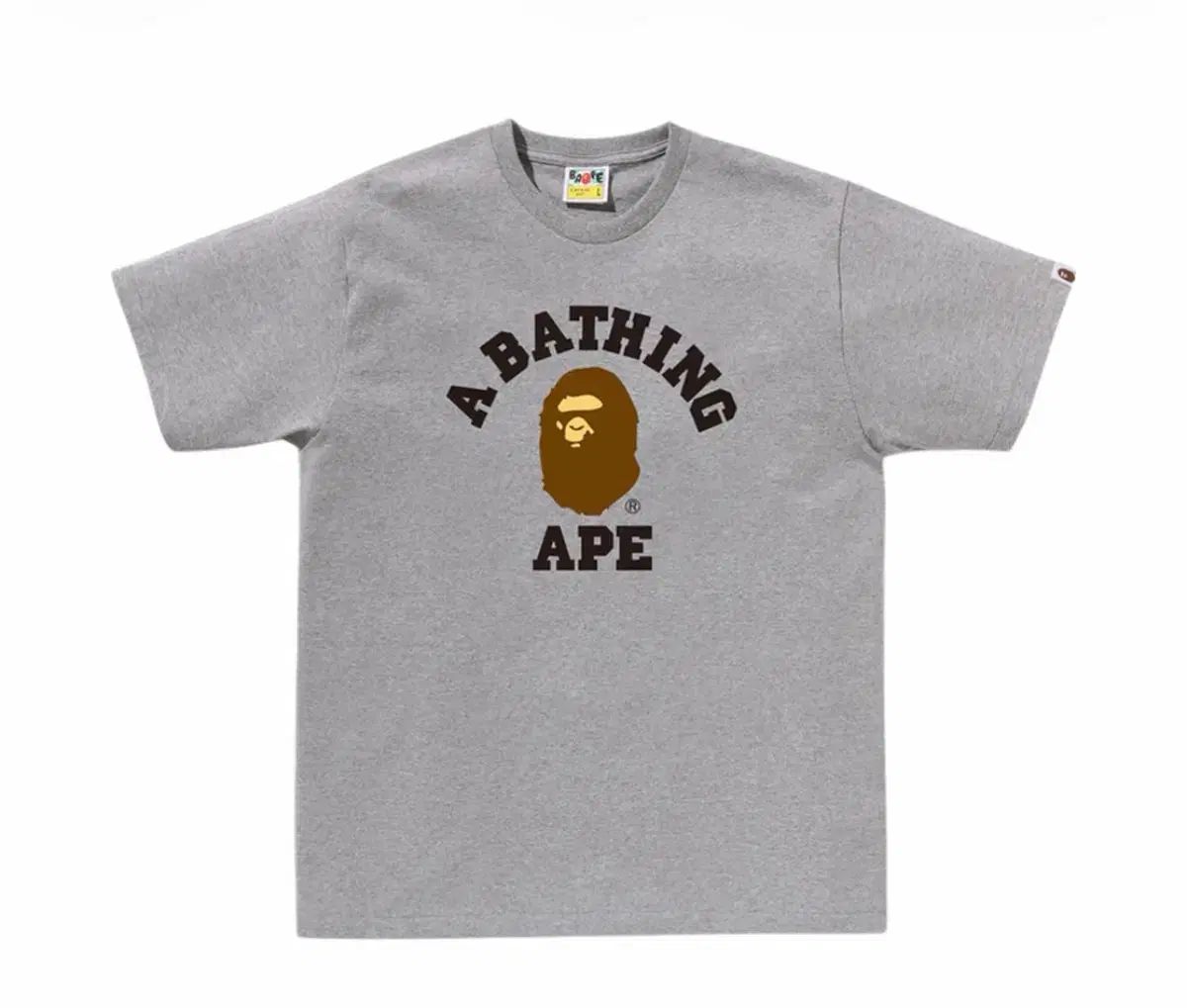 アベイシングエイプ カレッジ Tシャツ グレー XL