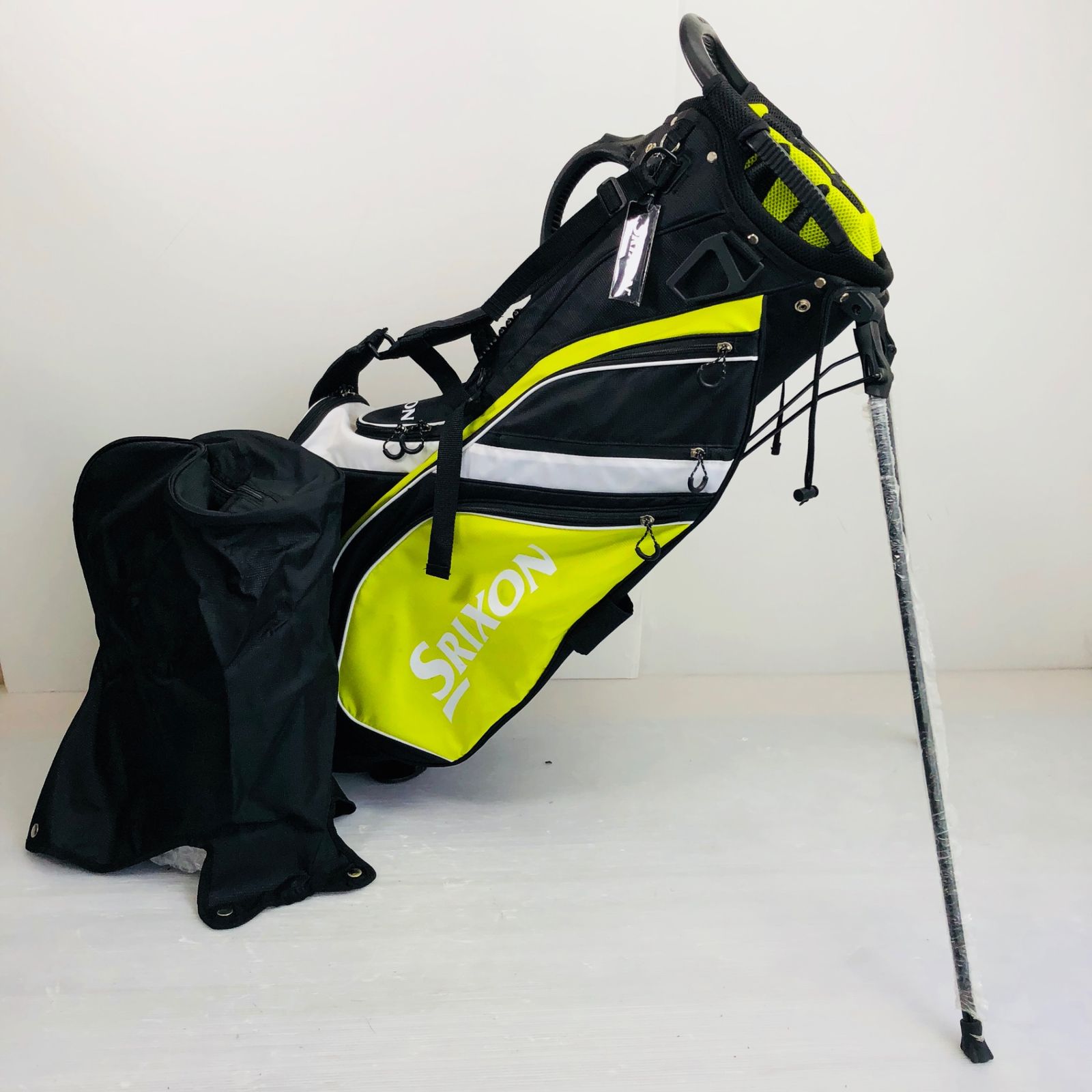 DUNLOP ダンロップ SRIXON スリクソン スタンドタイプ 9.5型 ブラック キャディバッグ ゴルフバッグ ゴルフ 初心者 入門
