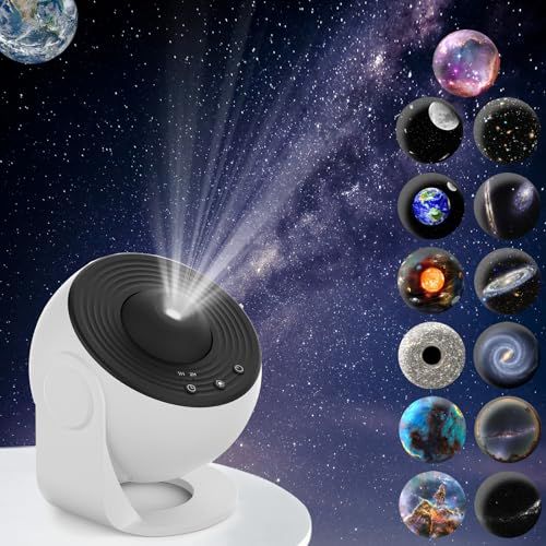 Galaxy プロジェクター、13イン1プラネタリウムスタープロジェクター リアルな星空ナイトライト ソーラーシステム星座月付き 子供/大人/寝室/天井/ホームシアター/リビングルームの装飾にkoe 102310f6