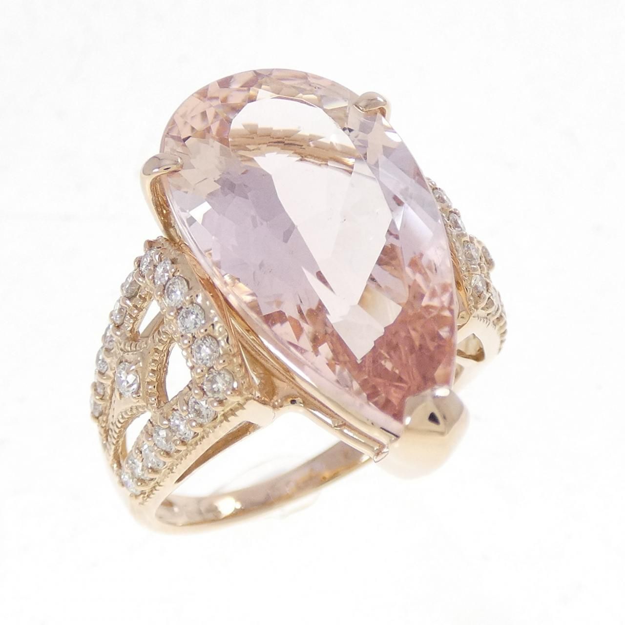K18PG モルガナイト リング 8.13CT