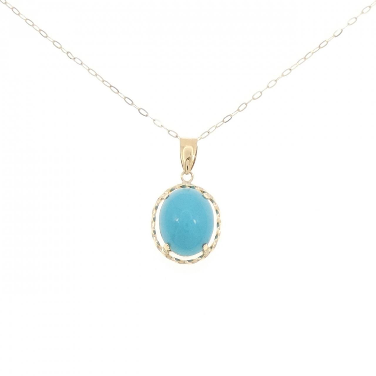 K18YG ターコイズ ネックレス 2.00CT