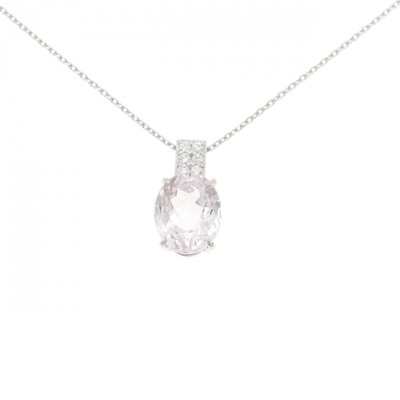 K18WG クンツァイト ネックレス 6.24CT
