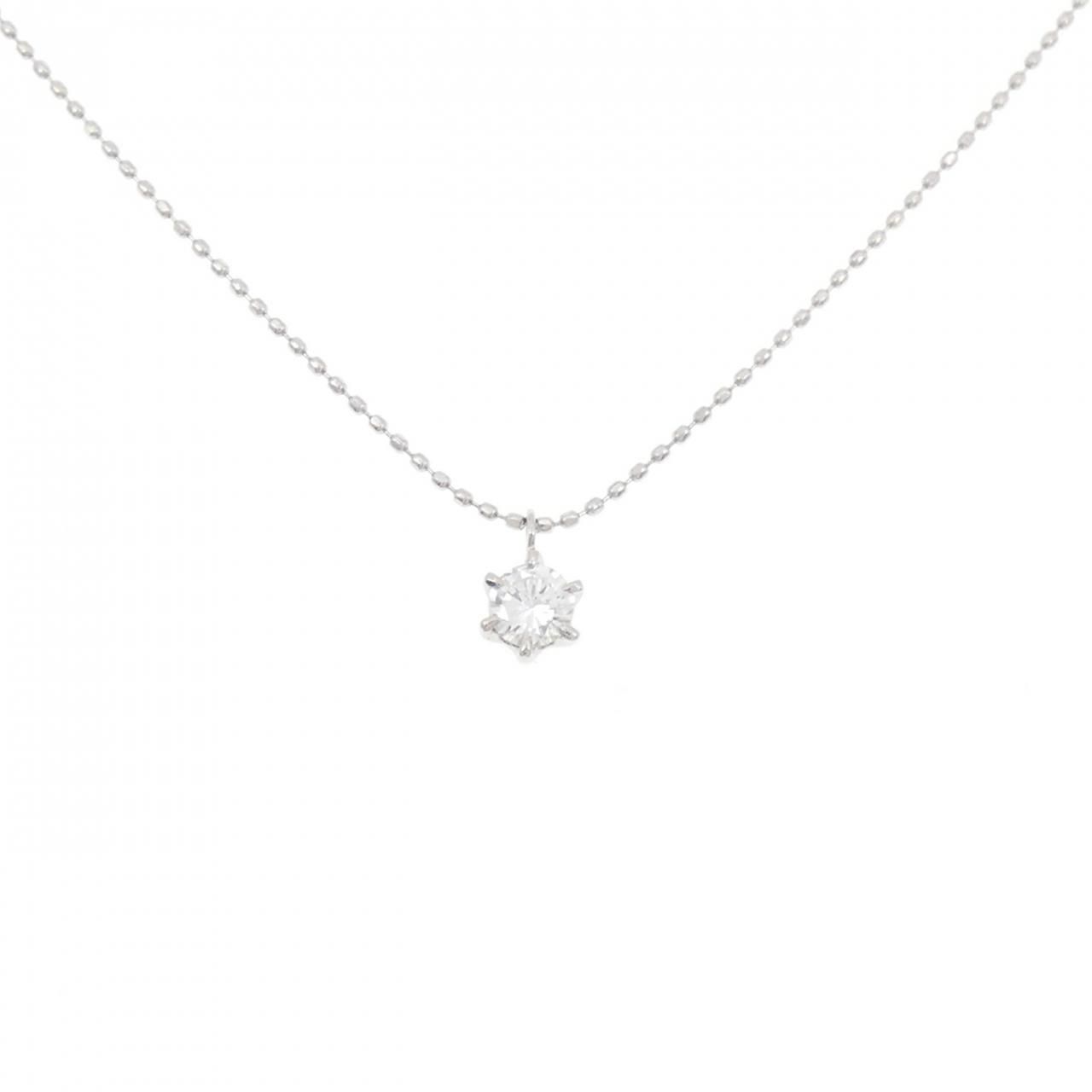 PT900/PT850 ソリティア ダイヤモンド ネックレス 0.188CT