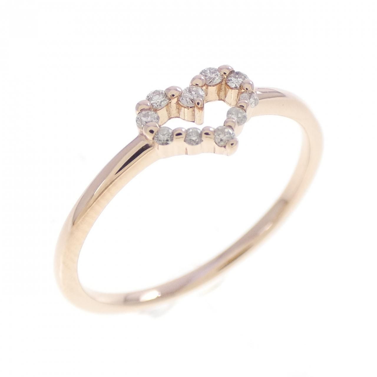 アガット ハート ダイヤモンド リング 0.06CT