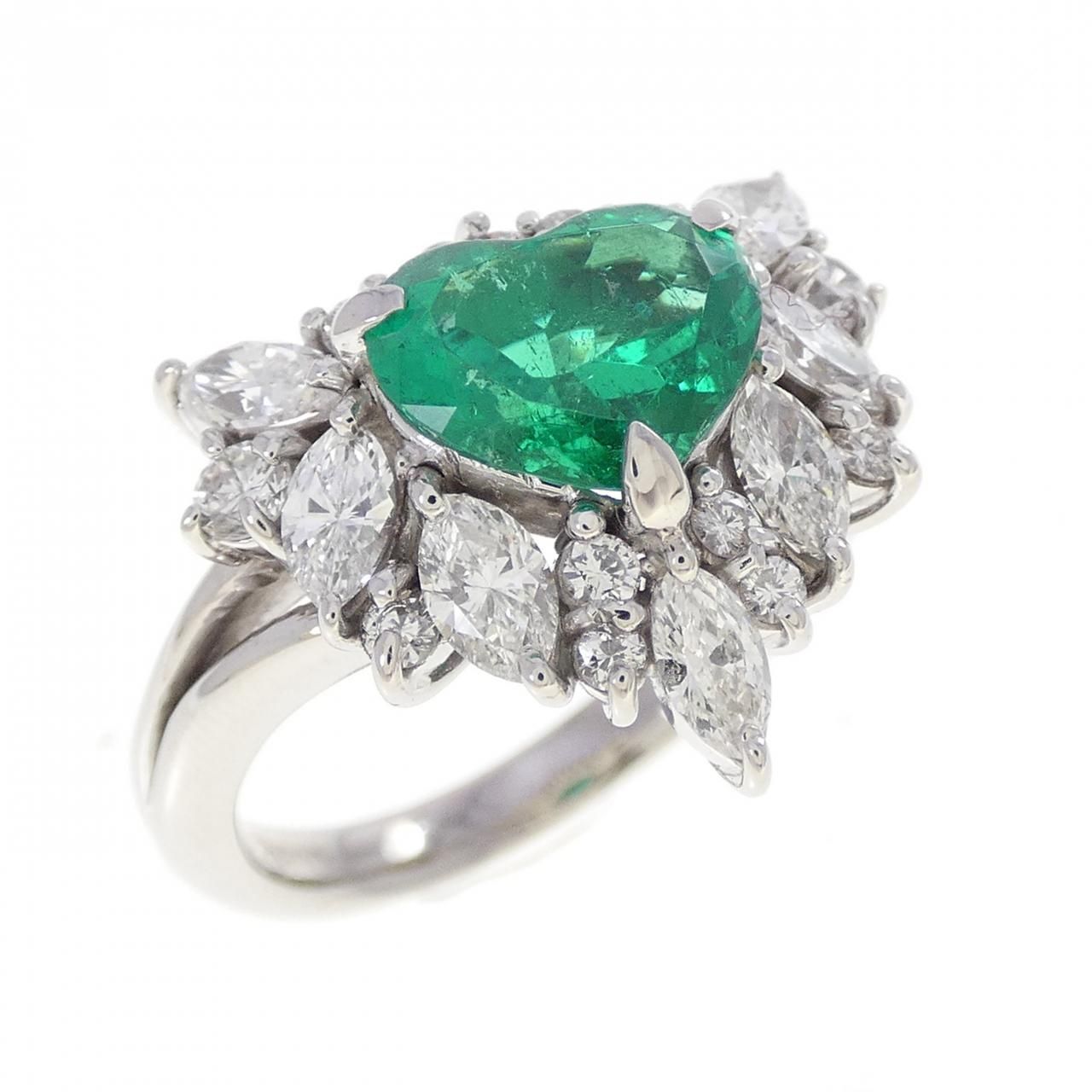 PT900 ハート エメラルド リング 1.39CT 225,270円
