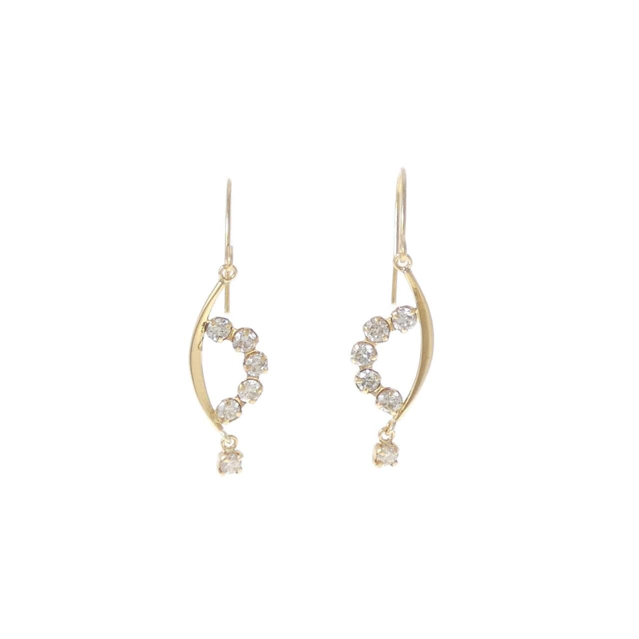 K18YG ダイヤモンド ピアス 0.30CT