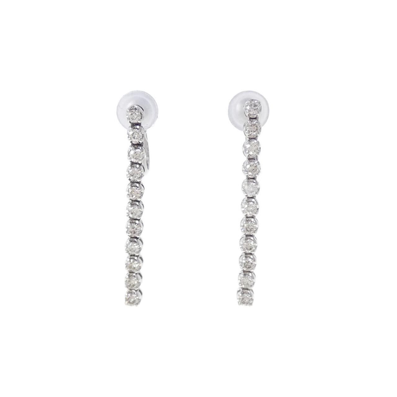K18WG ダイヤモンド イヤリング 0.40CT