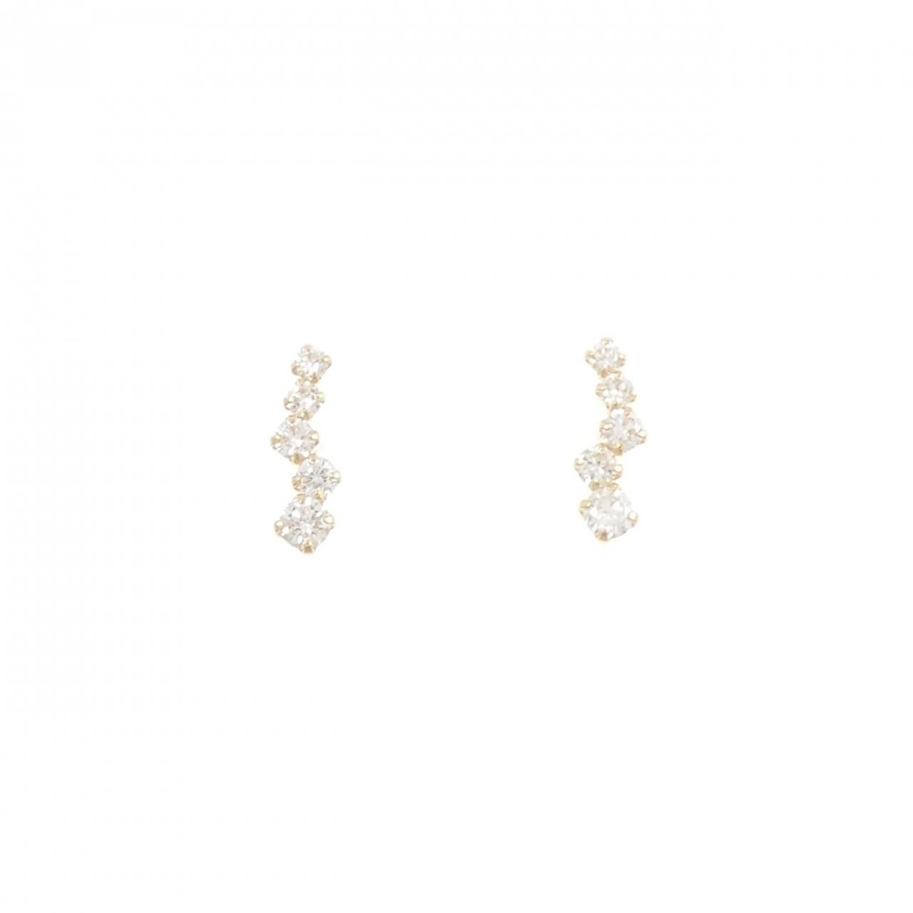 K18YG ダイヤモンド ピアス 0.30CT