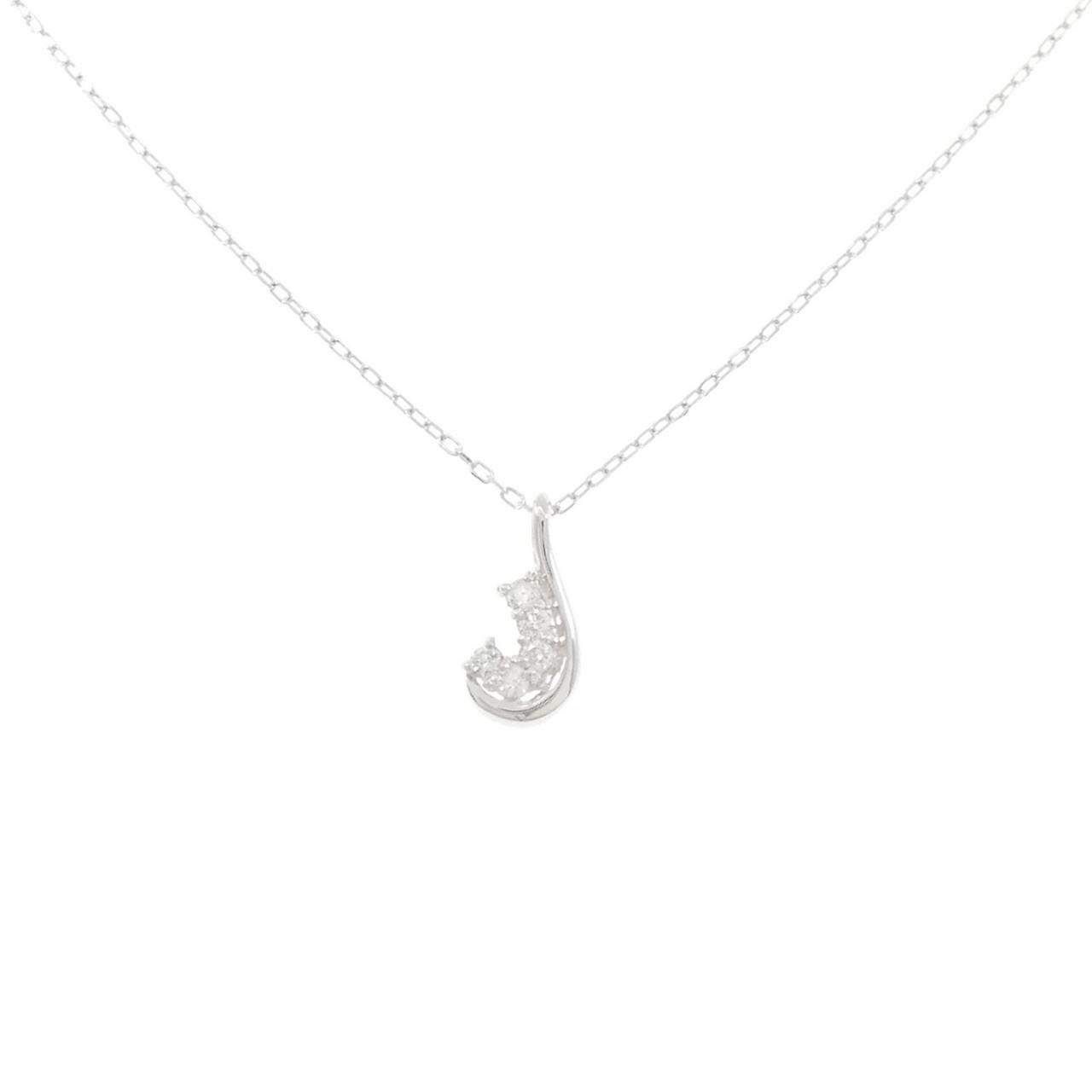 K18WG ダイヤモンド ネックレス 0.07CT