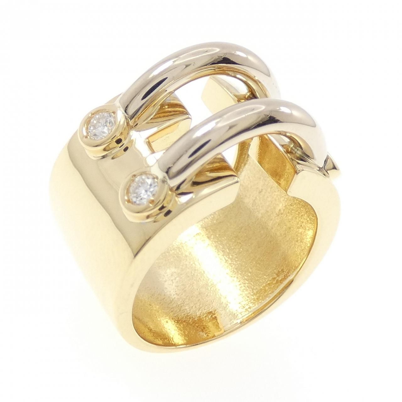K18YG/K18WG ダイヤモンド リング 0.23CT