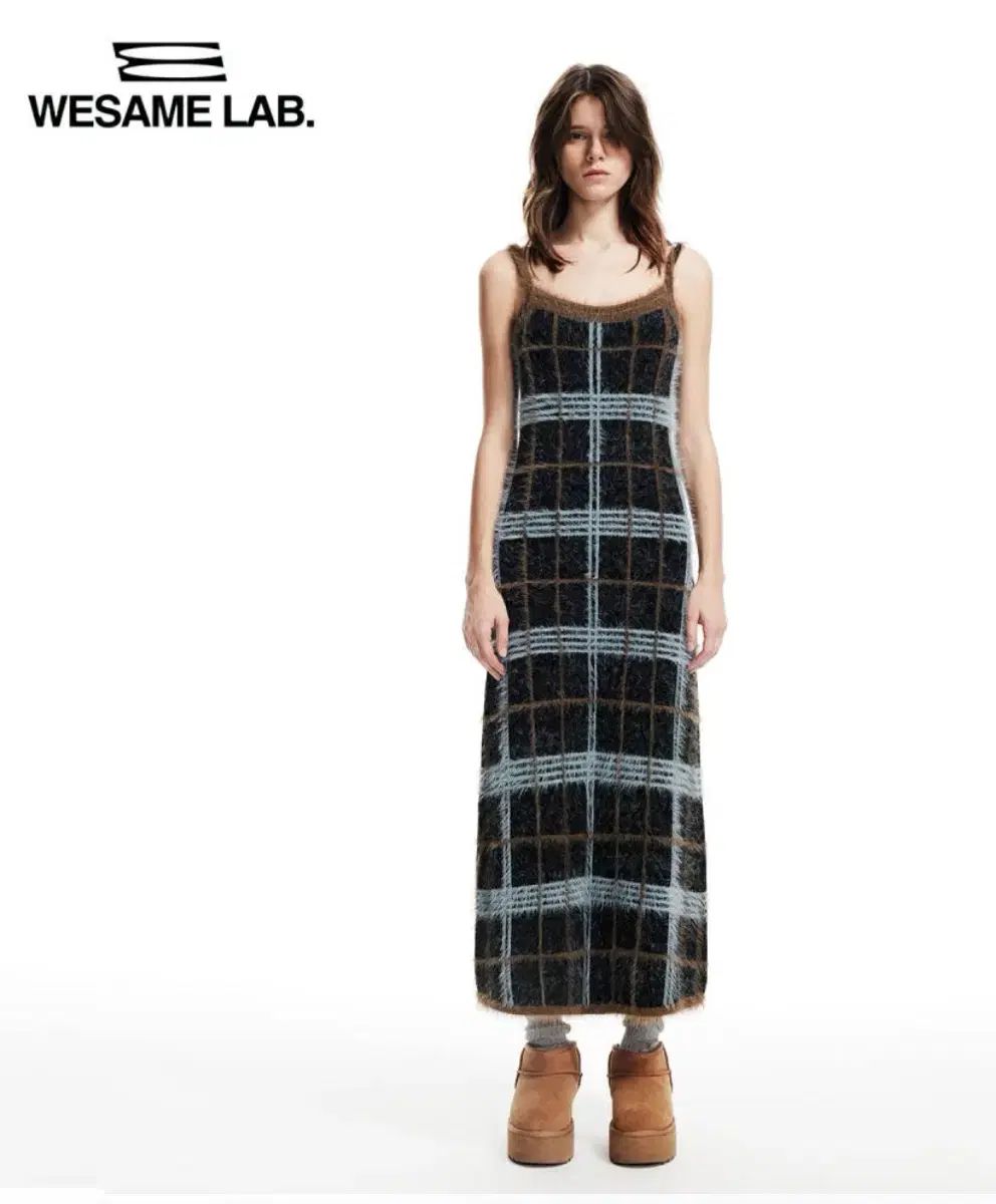WESAME LAB チェック ロング ワンピース 新品