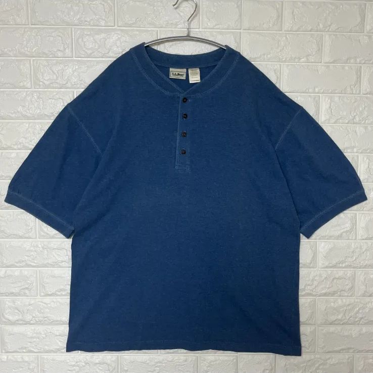 USA製 L.L.BEAN エルエルビーン ヘンリーネック Tシャツ カットソー アメリカ製 made in USA M