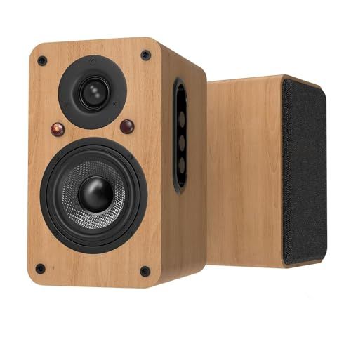 2台1組 100W 2ウェイブックシェルフスピーカー Bluetooth/USB入力/AUX入力/HDMI入力/光入力/同軸入力 4インチウーファー/1.5インチツイーター テレビ/TV/PC用デスクトップステレオスピーカー 木製as a6715ae3