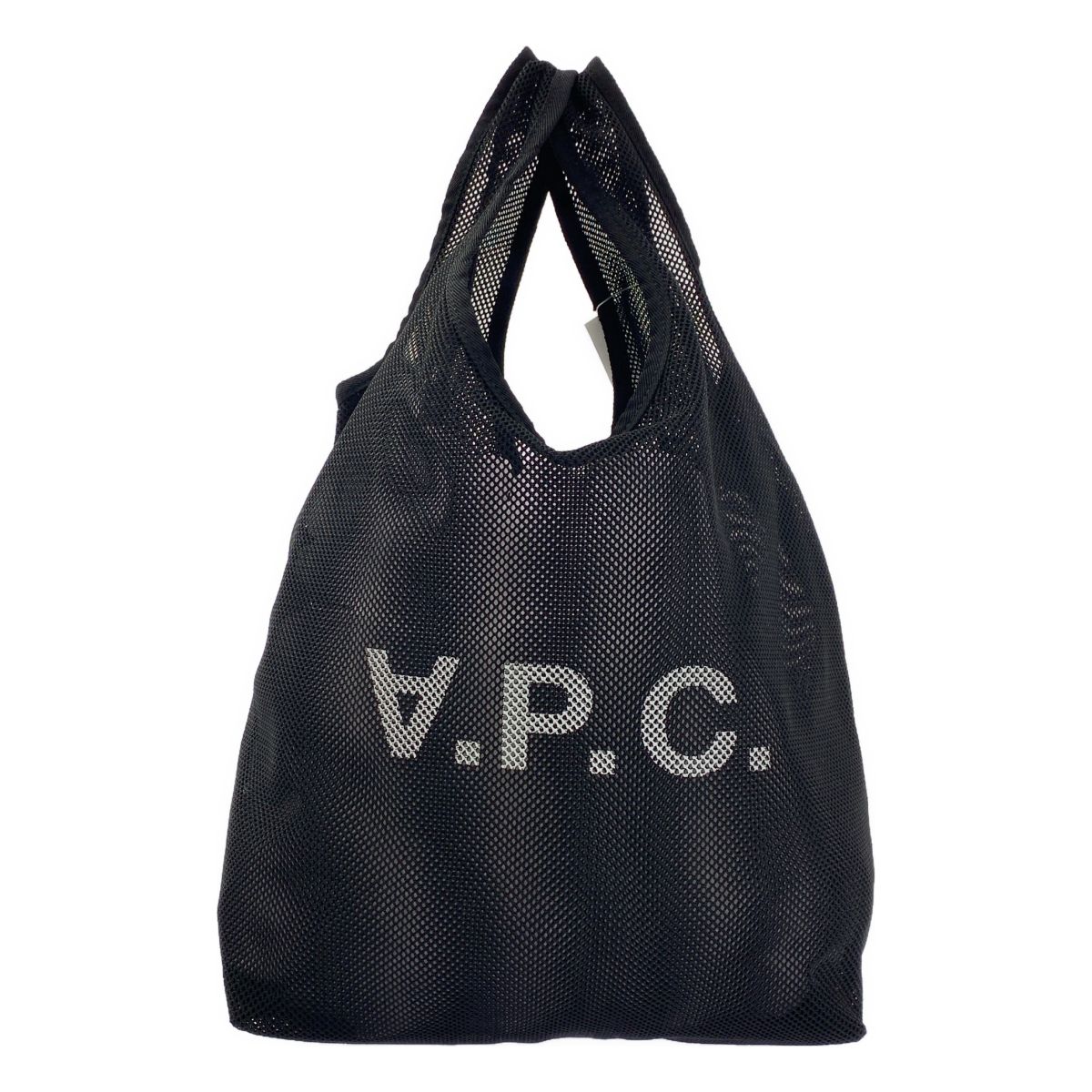 【美品】 A.P.C. / アーペーセー | メッシュ ロゴプリント トートバッグ | ブラック/ホワイト | メンズ 6,299円