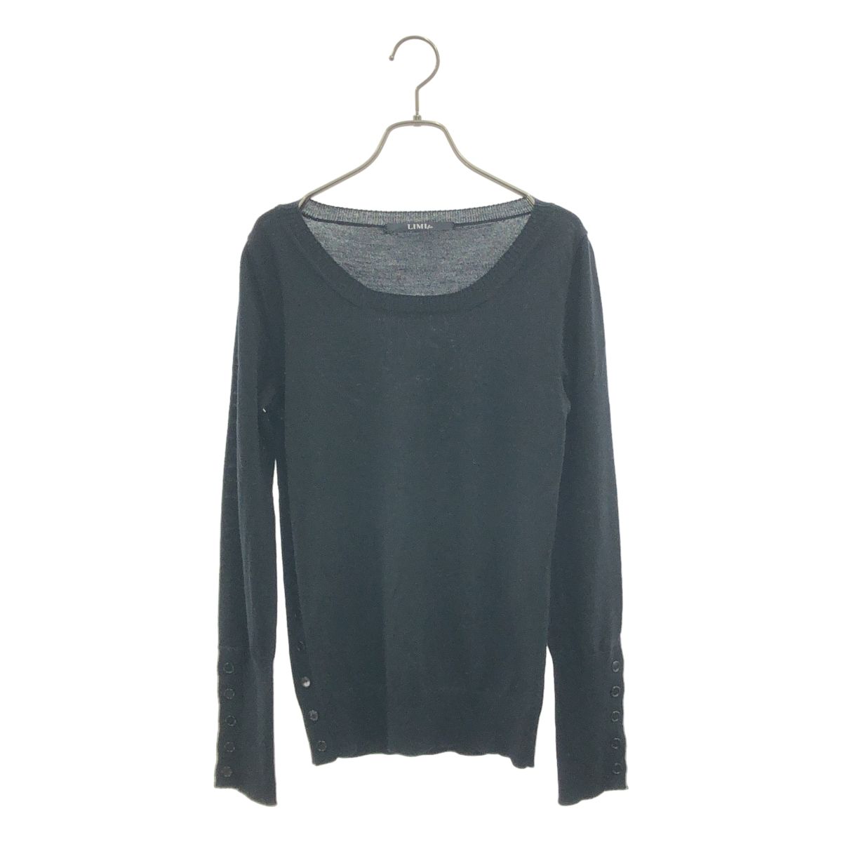 LIMI feu / リミフゥ | 2025AW | STANDARD SOFT WOOL WASHABLE PLAIN STITCH SIDE SWEATER ニット | 2 | ブラック | レディース