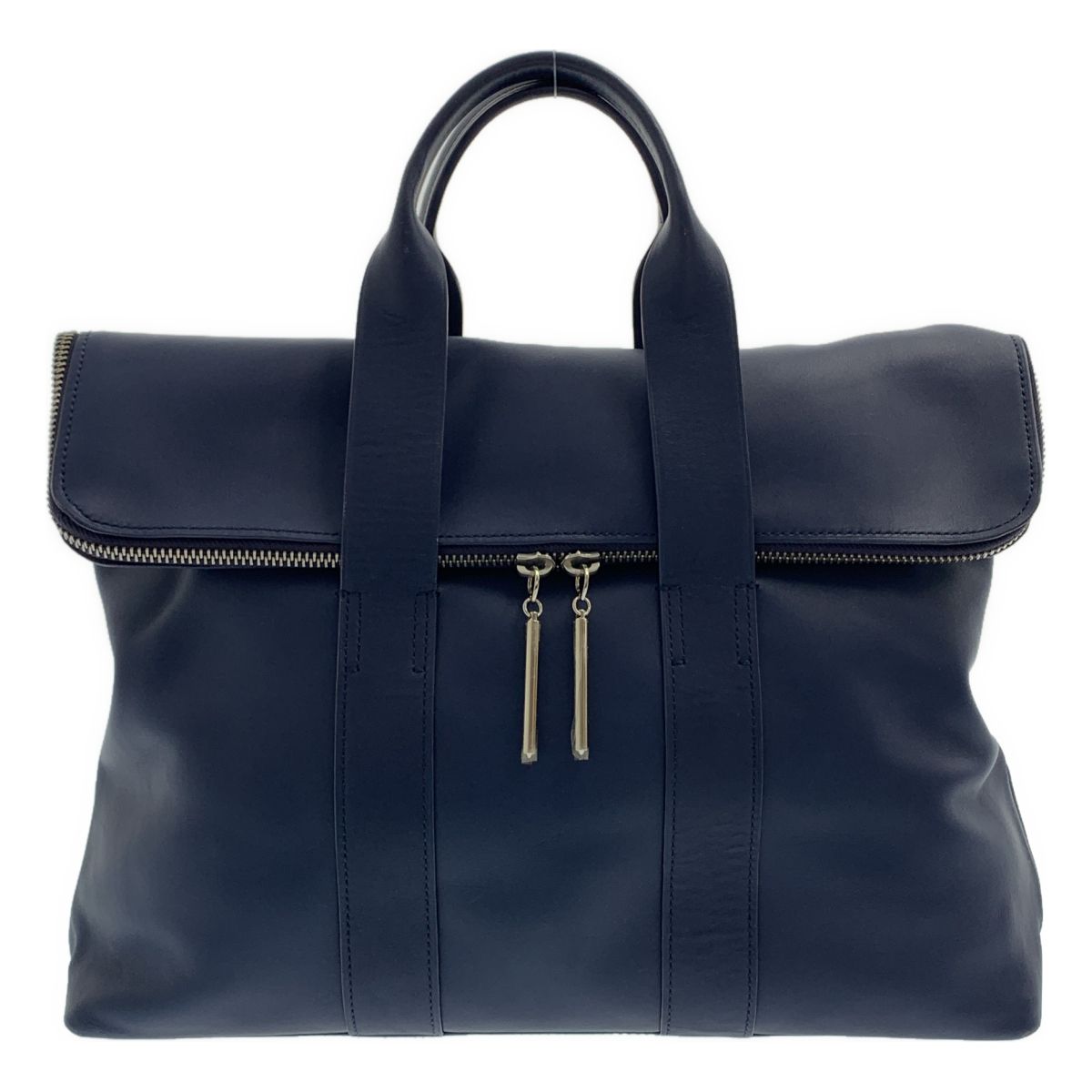 【美品】 3.1 Phillip Lim / スリーワンフィリップリム | 31 hour bag レザー 31アワー トートバッグ | ネイビー | レディース
