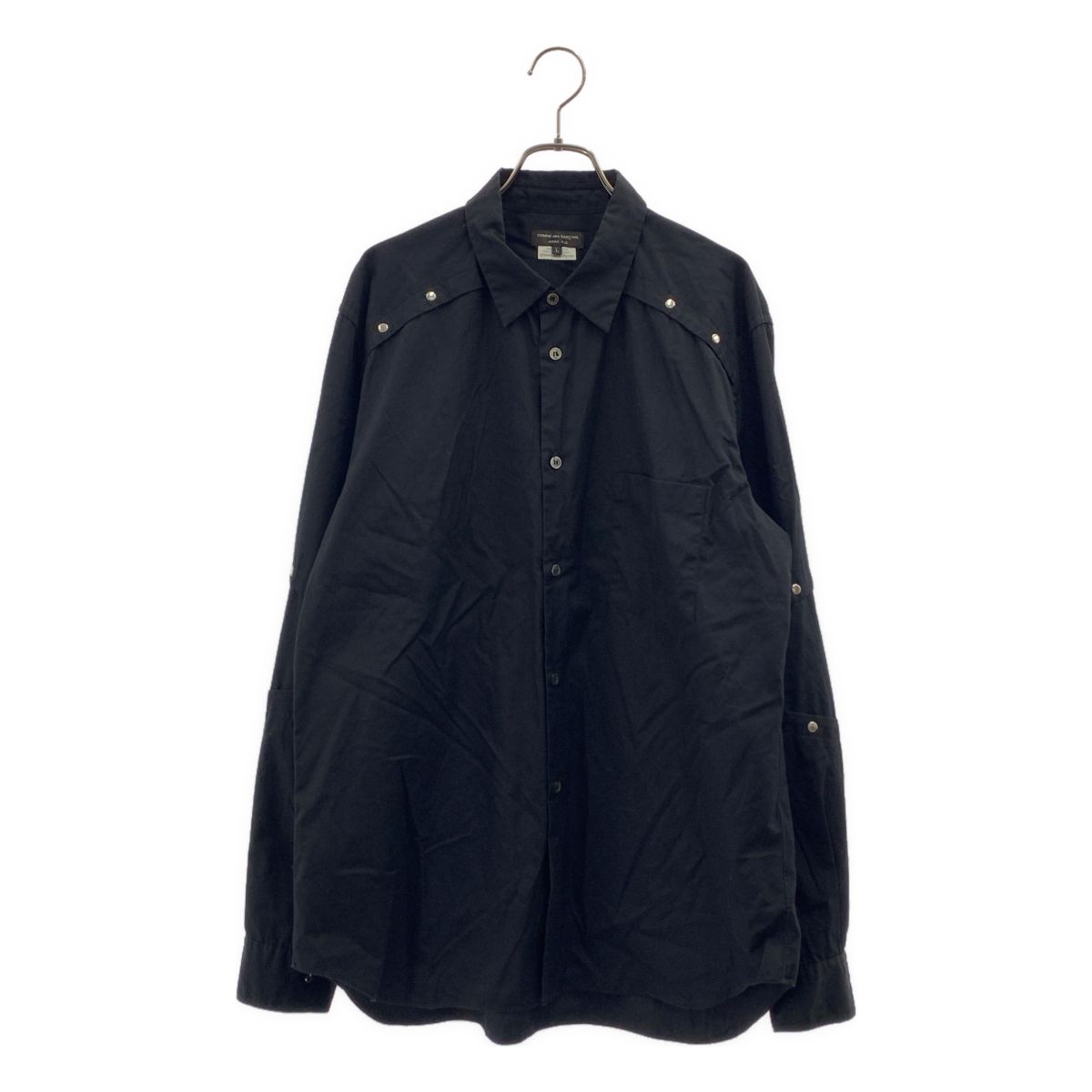 COMME des GARCONS HOMME PLUS / コムデギャルソンオムプリュス | 2016AW | 甲冑 鎧 カシメ スタッズ シャツ | L | ブラック | メンズ