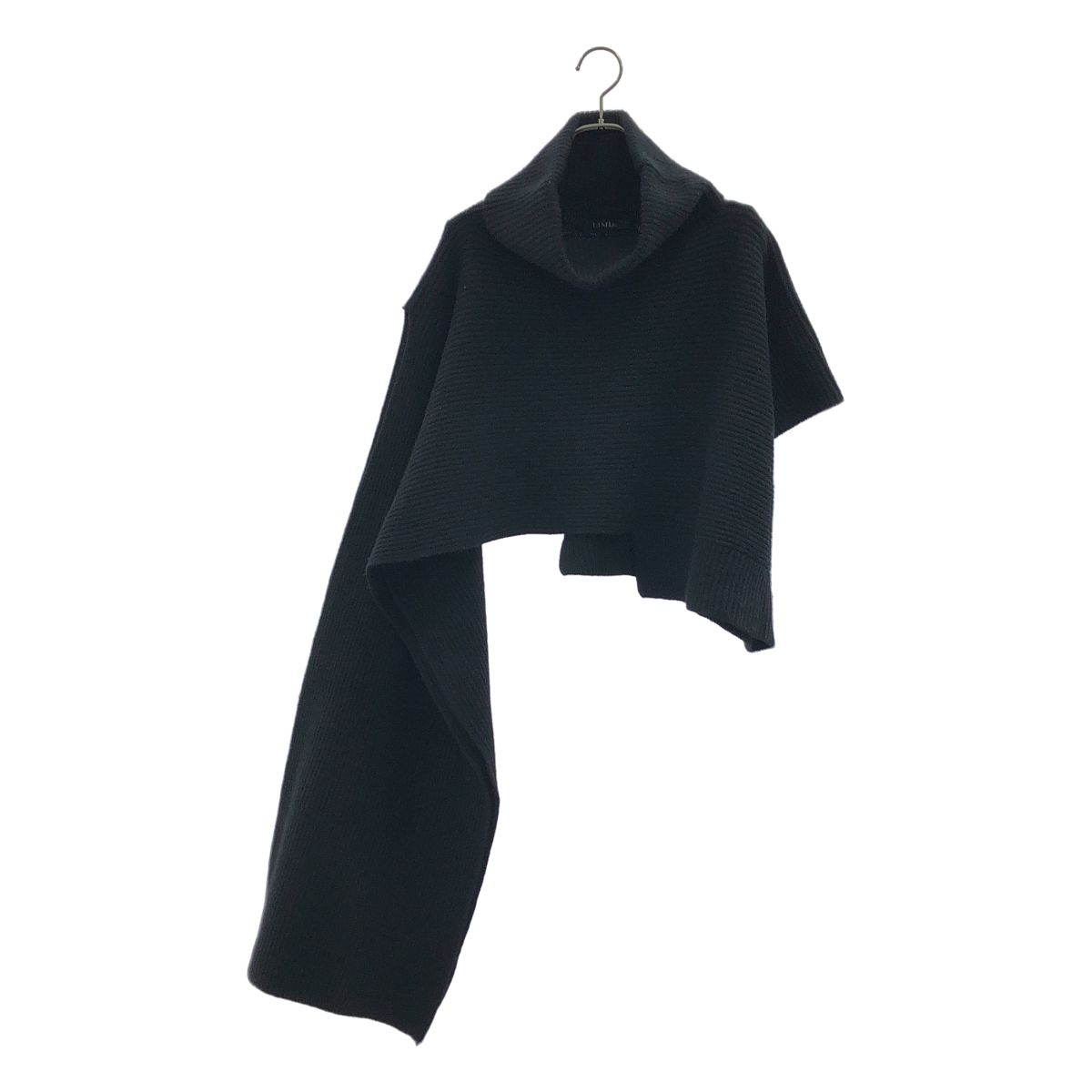 【美品】 LIMI feu / リミフゥ | 2025AW | 2-WAY SCARF リブニット スカーフ | ブラック | レディース