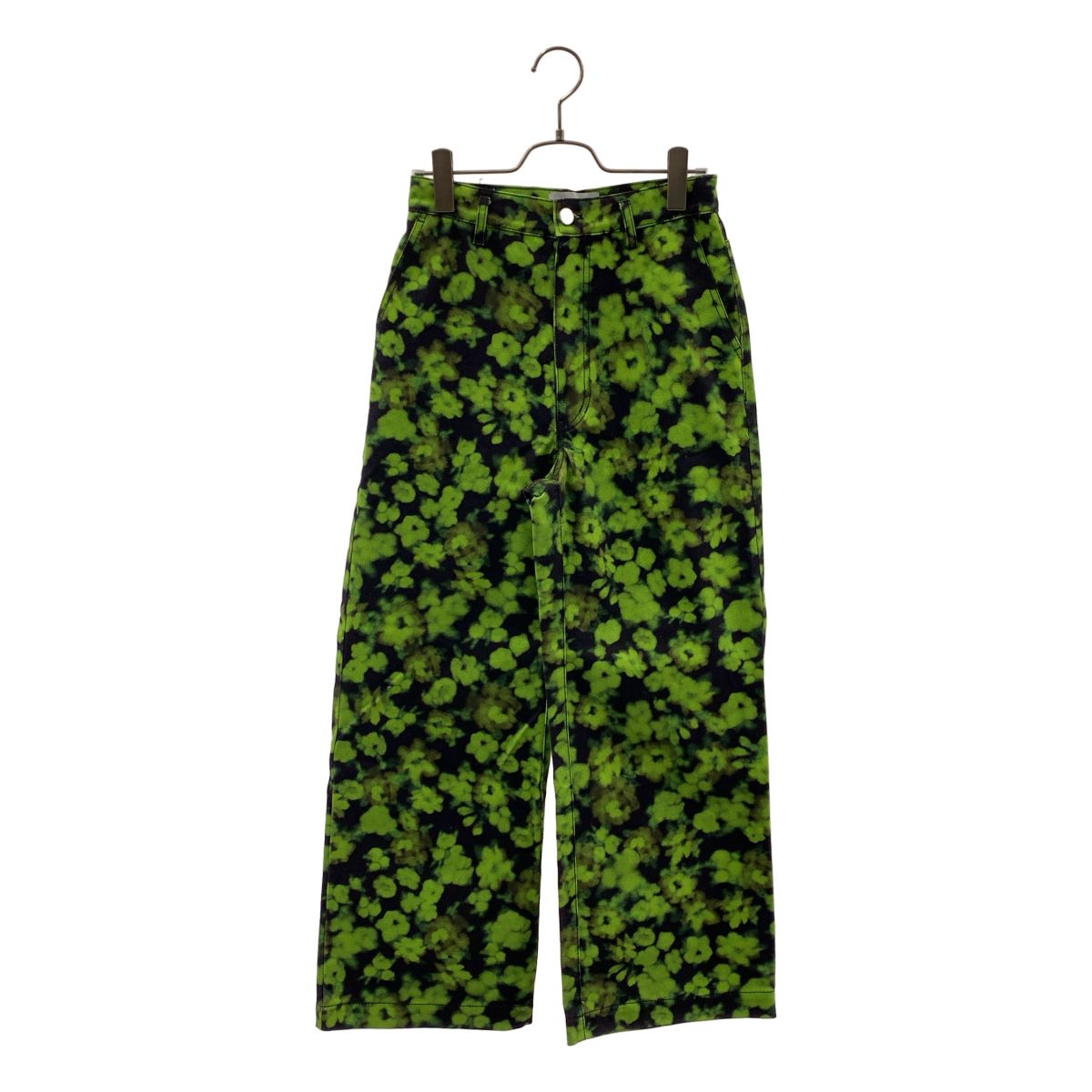 【美品】 Christian Wijnants / クリスチャンワイナンツ | コットン プリント ワイドパンツ | 34 | ライトグリーン/ブラック | レディース 12,230円