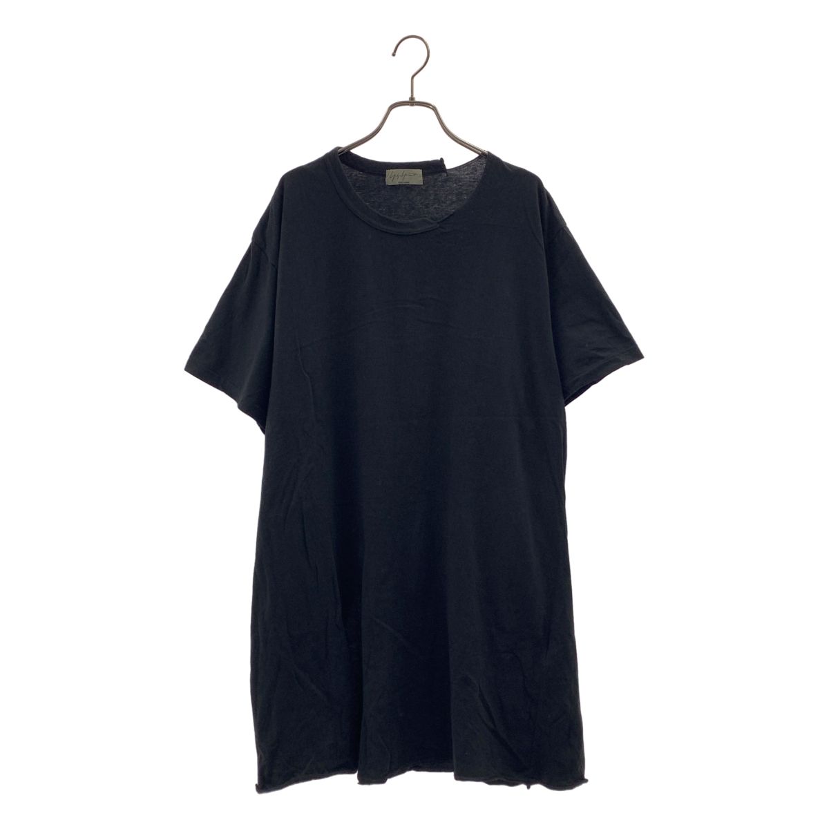 YOHJI YAMAMOTO POUR HOMME / ヨウジヤマモトプールオム | 2015SS | コットン 変形 アシンメトリー スリット Tシャツ カットソー | 3 | ブラック | メンズ