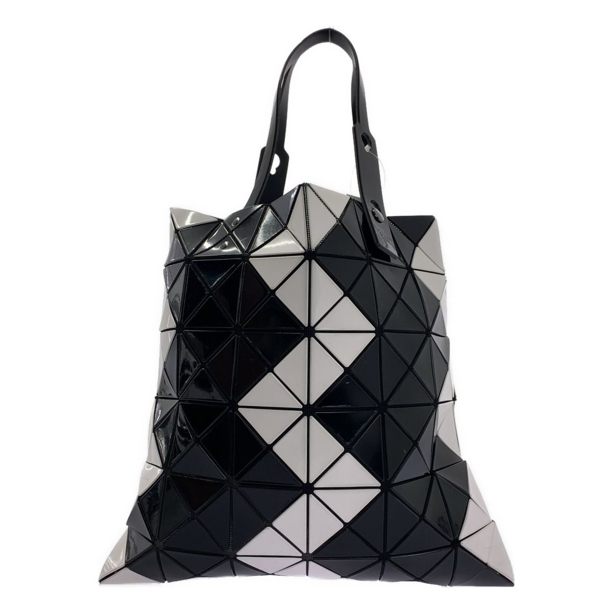 BAO BAO ISSEY MIYAKE / バオバオイッセイミヤケ | ルーセント ジグザグ トートバッグ | ブラック/ホワイト | レディース
