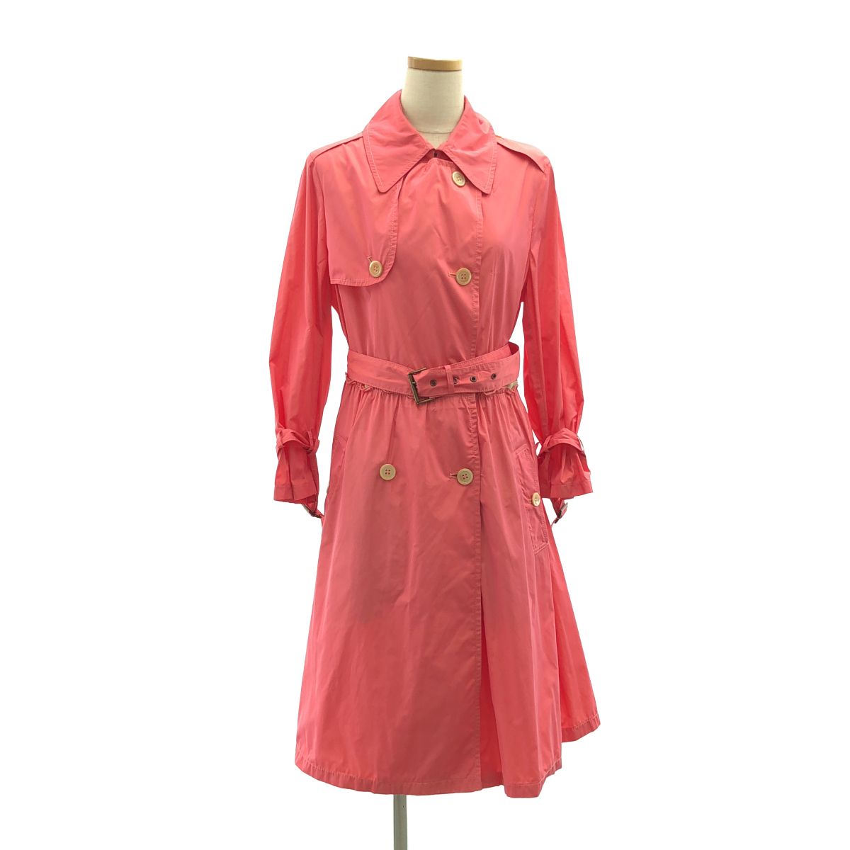 RED VALENTINO / レッドヴァレンティノ | ギャザードッキング ベルテッド トレンチコート | 40 | ピンク | レディース