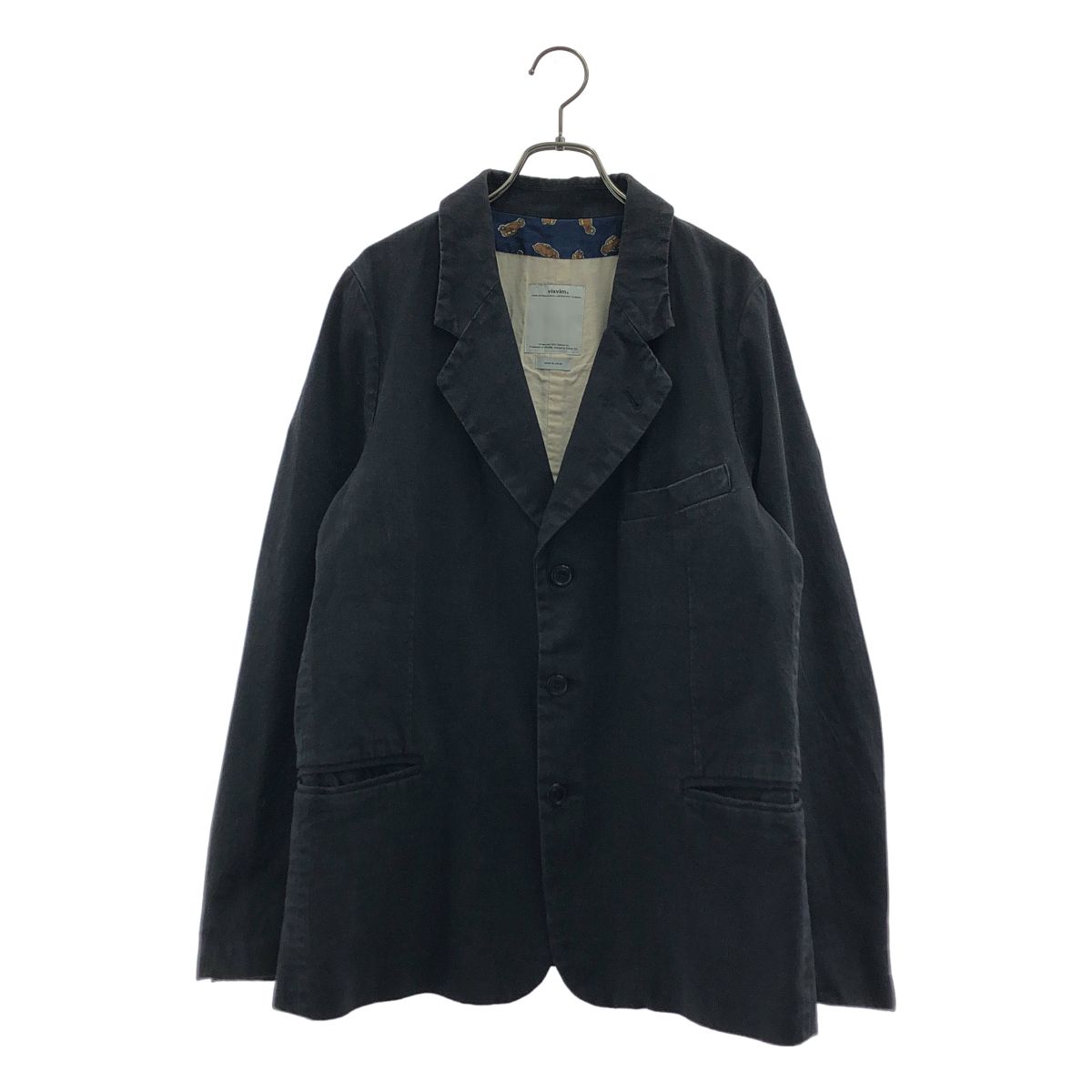 visvim / ビズビム | AIRMAN BLAZER コットン リネン デニムジャケット | 2 | ブラック | メンズ