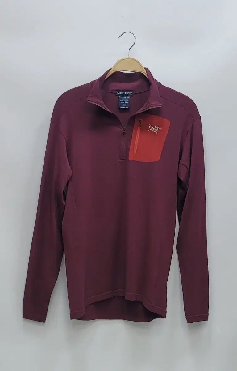 ARC'TERYX アークテリクス ロ LT ジップ ネック Tシャツ / M バーガンディ