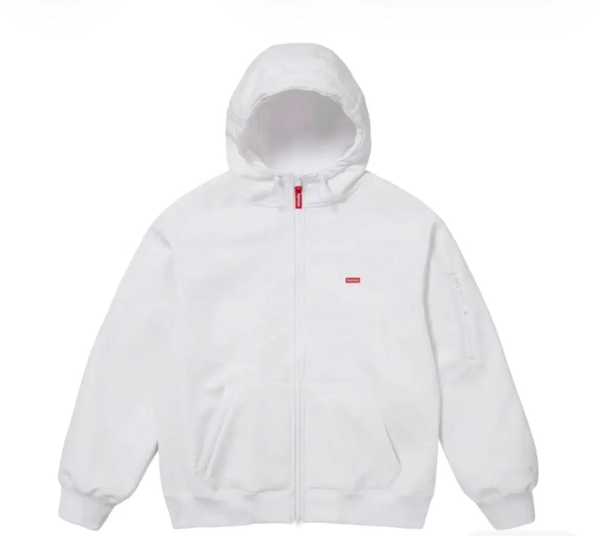 正規品 Supreme WINDSTOPPER ジップアップ フーデッド スウェットシャツ 白 23FW
