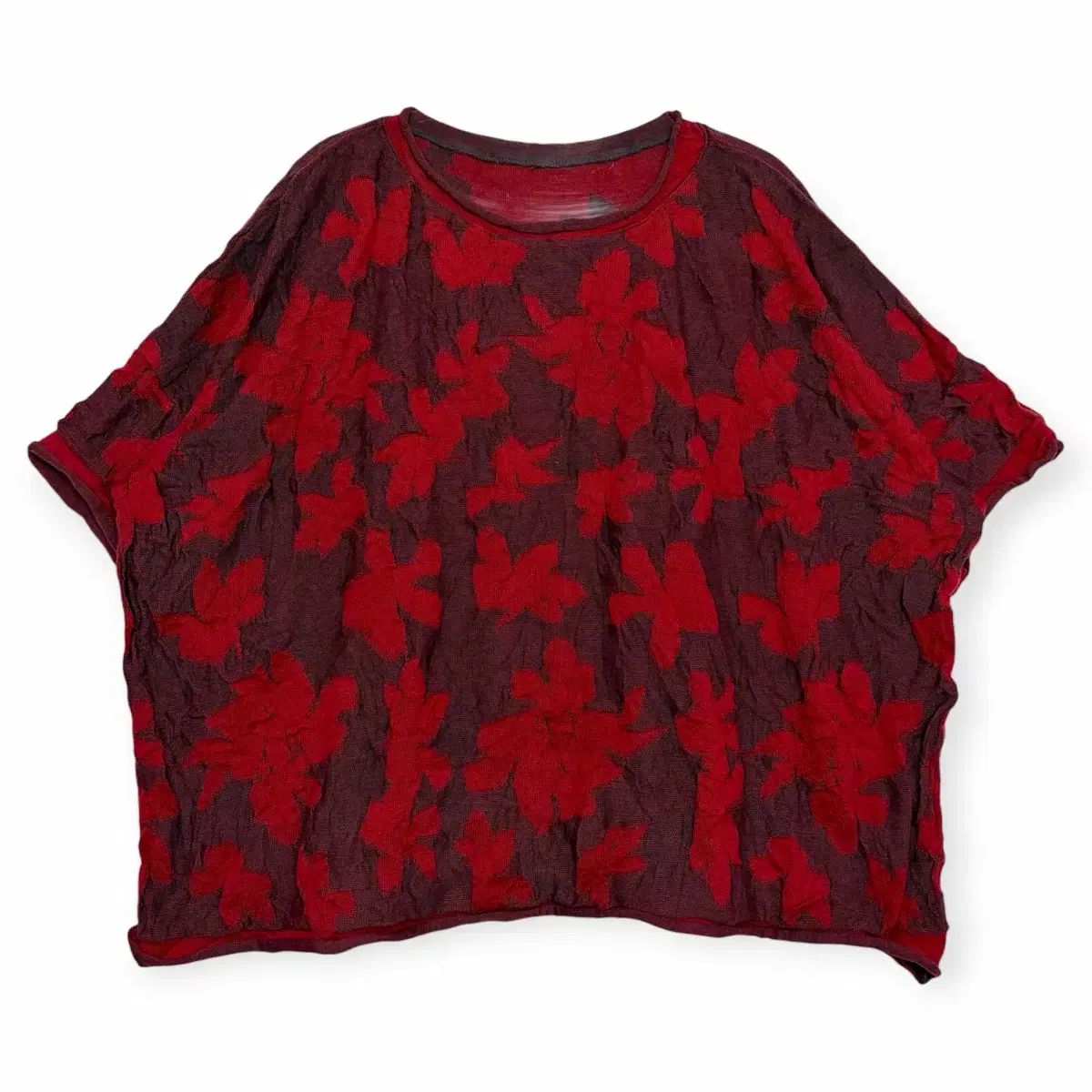 YOHJI YAMAMOTO ヨウジヤマモト オーバーサイズ クロップド パータン ニット 半袖 Tシャツ