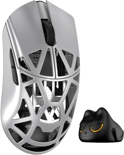 WLMOUSE Beast X Pro サイド穴なし ワイヤレス ゲーミングマウス 左右対称 8KHzポーリングレート対応 マグネシウム合金製 41g軽量 PAW3950HSセンサー 【日本正規代理品】 (OM Switch, Sliver) e420ecbd