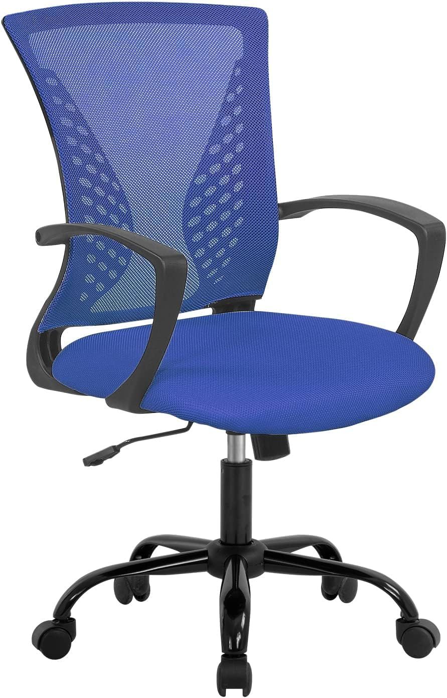 BestOffice オフィスチェア 人間工学 メッシュ素材 ランバーサポート 8cm昇降 360度回転 ロッキング機能 キャスター付き テレワーク 疲れない 椅子