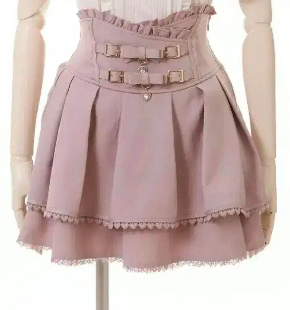 リズリサ 2連ベル スカート ピンク 出品