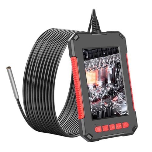産業用内視鏡 検査カメラ 4.3インチ 3.9mmレンズ ファイバースコープ ファイバーカメラ 内蔵6個LED 高精細 IP67 防水 1080P ディスプレイ画面付き ケーブル長さ5mso b02dcc90