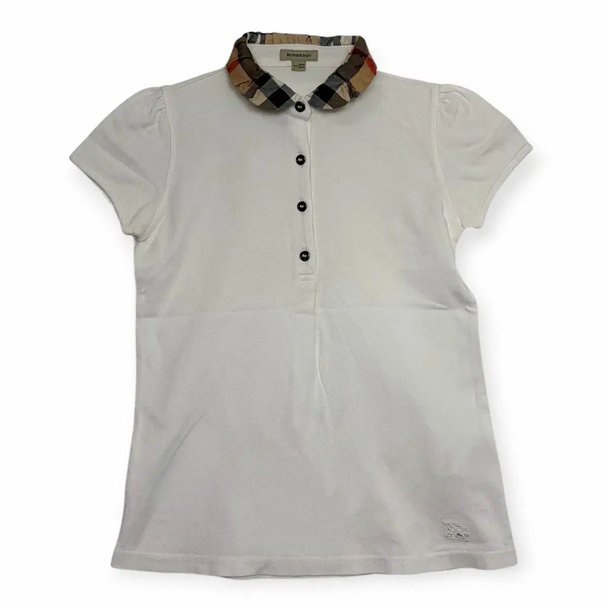 バーバリー チェック カラー カラ 半袖 白 Tシャツ 12,308円